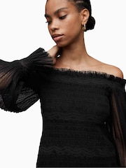 AllSaints Black Layla Dress - Image 2 of 8