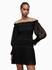 AllSaints Black Layla Dress - Image 7 of 8
