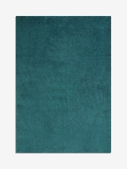 Teal Blue Cosy Washable Shaggy Rug - Image 4 of 5