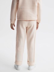 Reiss Pink Aurelia 4-9 yrs Cotton Drawstring Sparkle Joggers - Image 5 of 6