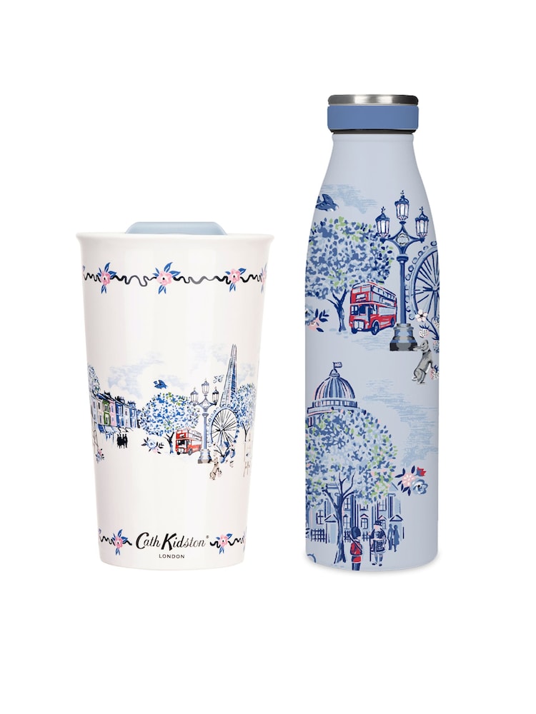 Cath Kidston Blue Travel Mug & Hydration Bottle - Image 2 of 6