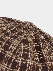 Joe Browns Brown Kensington Check Boucle Baker Hat - Image 4 of 4
