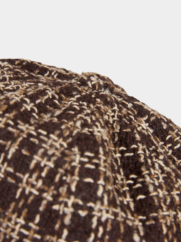 Joe Browns Brown Kensington Check Boucle Baker Hat - Image 4 of 4 Joe Browns Brown Kensington Check Boucle Baker Hat - Image 4 of 4