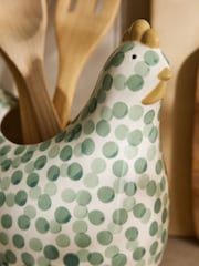 Sage Green Chicken Utensil Pot - Image 2 of 3