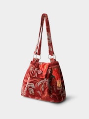 Joe Browns Red The Berry Bloom Velvet Shoulder Bag - Image 3 of 4