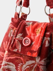 Joe Browns Red The Berry Bloom Velvet Shoulder Bag - Image 4 of 4