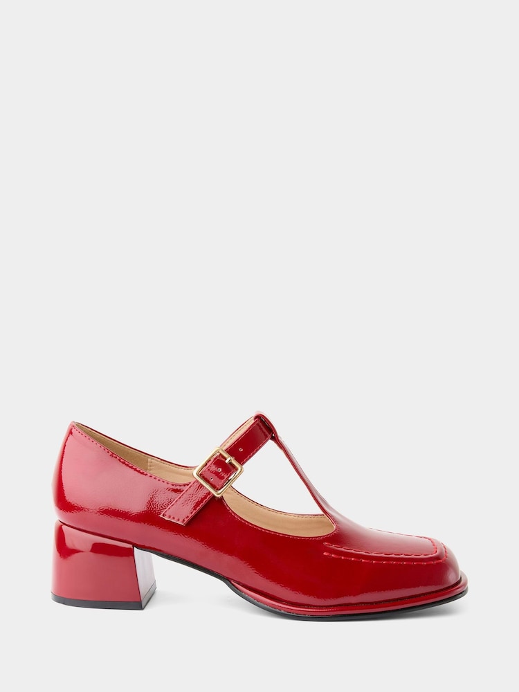 Joe Browns Red Ruby T-Bar Block Heel Shoes - Image 1 of 5 Joe Browns Red Ruby T-Bar Block Heel Shoes - Image 1 of 5