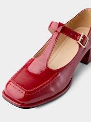 Joe Browns Red Ruby T-Bar Block Heel Shoes - Image 5 of 5