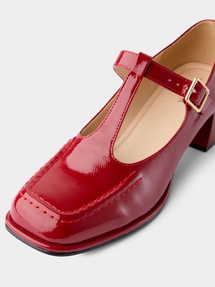 Joe Browns Red Ruby T-Bar Block Heel Shoes - Image 5 of 5 Joe Browns Red Ruby T-Bar Block Heel Shoes - Image 5 of 5