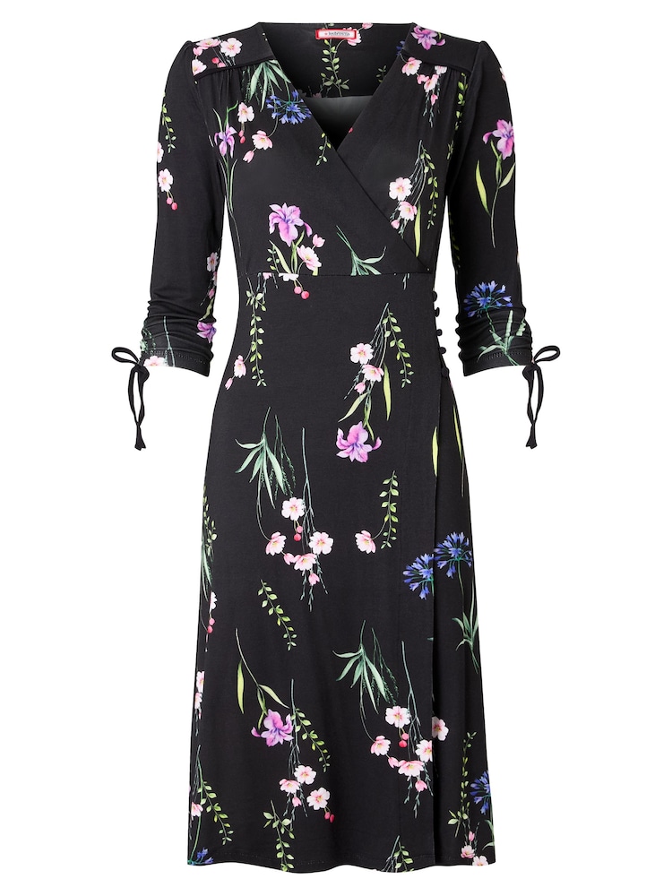 Joe Browns Black Falling Florals V- Neck Jersey Dress - Image 5 of 5 Joe Browns Black Falling Florals V- Neck Jersey Dress - Image 5 of 5