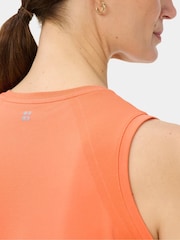 Sweaty Betty Orange Athlete Featherweight Seamless Muscle Tank Top - Image 5 of 6