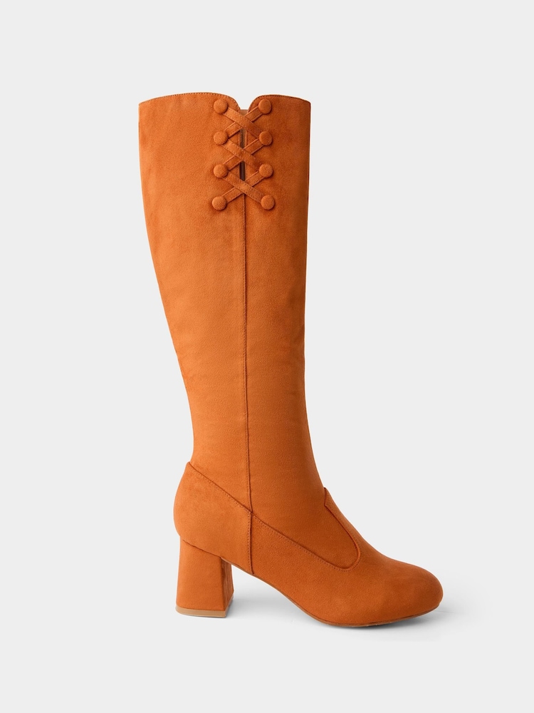 Joe Browns Orange Susie Stylish Knee High Boots - Image 1 of 6 Joe Browns Orange Susie Stylish Knee High Boots - Image 1 of 6
