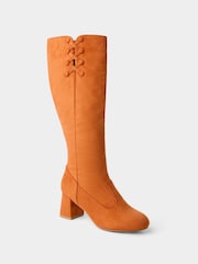 Joe Browns Orange Susie Stylish Knee High Boots - Image 3 of 6