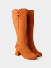 Joe Browns Orange Susie Stylish Knee High Boots - Image 4 of 6