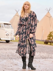 Joe Browns Henrietta apdrukāta garās līnijas kimono blūze ar rotājumu detaļu - Attēls 1 no 7