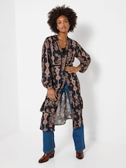 Joe Browns Henrietta apdrukāta garās līnijas kimono blūze ar rotājumu detaļu - Attēls 4 no 7