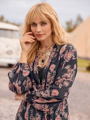 Joe Browns Henrietta apdrukāta garās līnijas kimono blūze ar rotājumu detaļu - Attēls 5 no 7