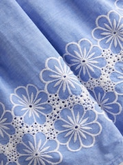 Blue/White Embroidered Skirt Dress (3-12yrs) - Image 6 of 6
