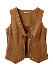 Joe Browns Boho Faux Suede Studded Waistcoat - Bild 6 von 6