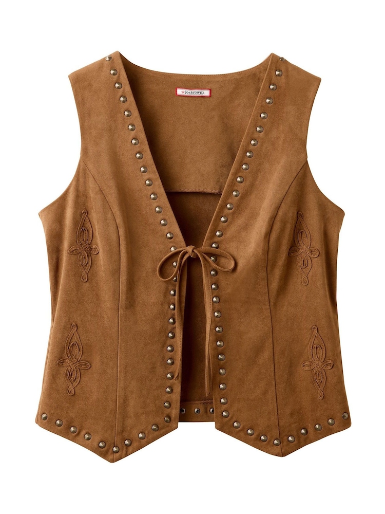 Joe Browns Boho Faux Suede Studded Waistcoat - Bild 6 von 6 Joe Browns Boho Faux Suede Studded Waistcoat - Bild 6 von 6