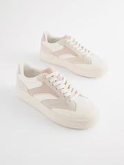 Neutral Forever Comfort® Panelled Retro Lace-Up Trainers - Image 1 of 5