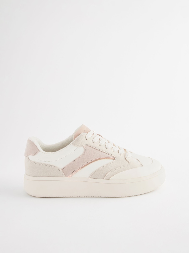 Neutro - Zapatillas de deporte retro con cordones y paneles Forever Comfort® - Imagen 2 de 5 Neutro - Zapatillas de deporte retro con cordones y paneles Forever Comfort® - Imagen 2 de 5