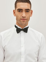 White 100% Cotton Single Cuff Dress Shirt - Image 4 of 6