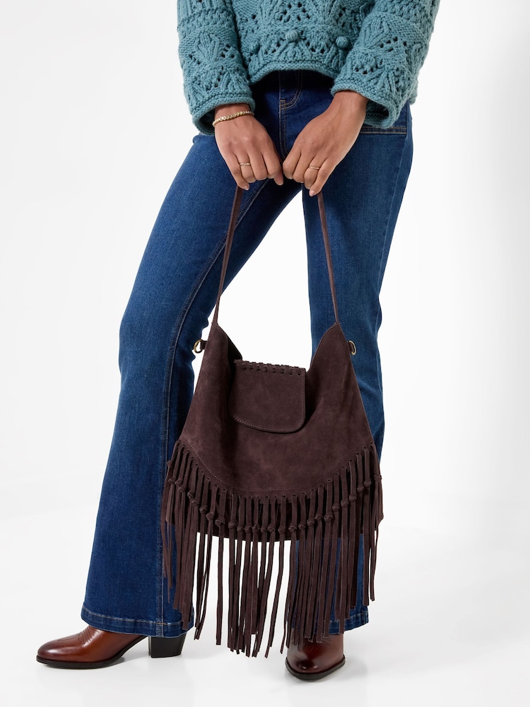 Joe Browns Brown Boho Suede Tassel Bag - Image 1 of 4 Joe Browns Brown Boho Suede Tassel Bag - Image 1 of 4