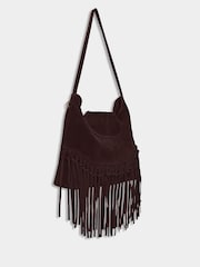 Joe Browns Brown Boho Suede Tassel Bag - Image 2 of 4