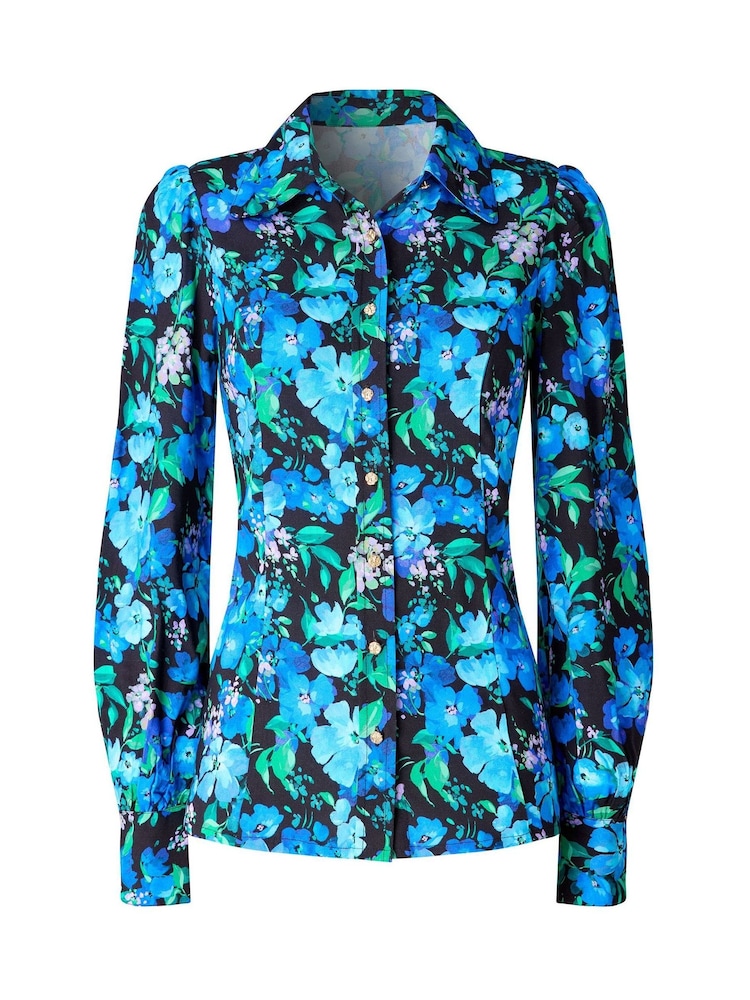 Joe Browns Blue Helena Statement Floral Blouse - Image 5 of 5 Joe Browns Blue Helena Statement Floral Blouse - Image 5 of 5