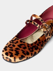 Joe Browns Animal Leopard Lou Double Strap Mary Jane Flat Shoes - Image 7 of 7