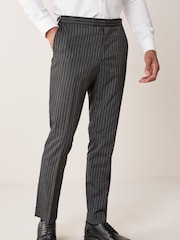 Charcoal Grey Slim Fit Morning Suit: Trousers - Image 1 of 7