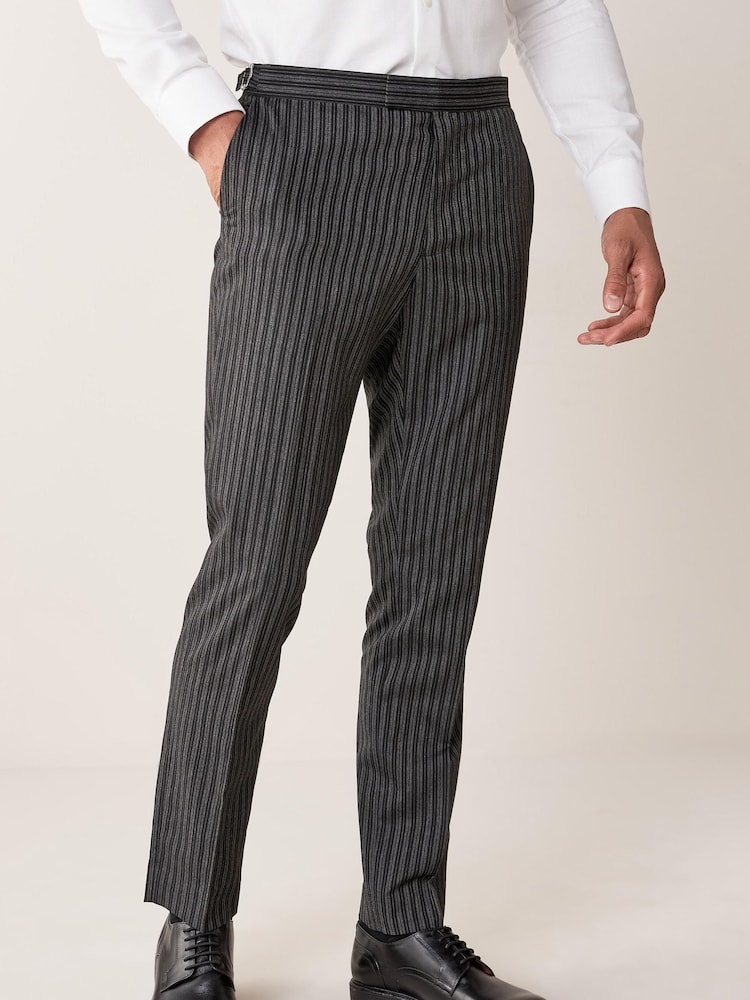 Charcoal Grey Slim Fit Morning Suit: Trousers - Image 1 of 7