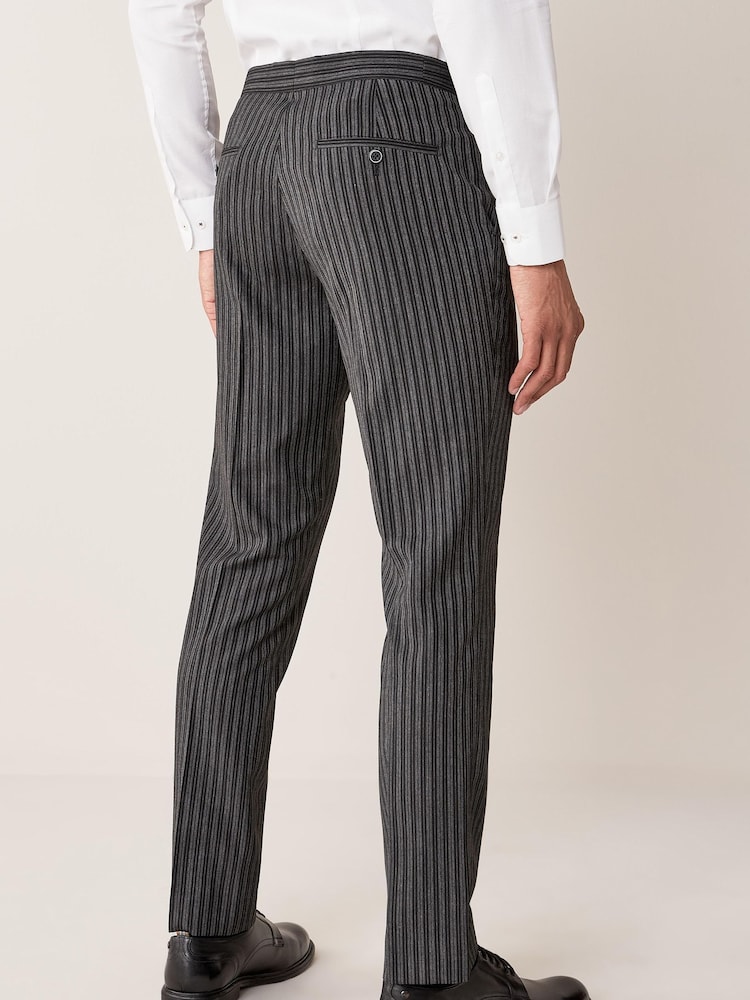Charcoal Grey Slim Fit Morning Suit: Trousers - Image 2 of 7