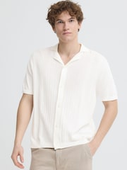 Casual Friday White Fillan Short Sleeve Knit Shirt - Image 1 of 5
