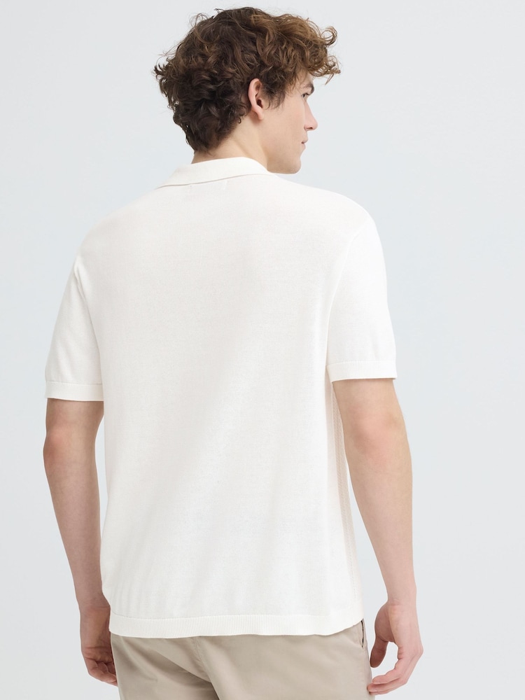 Casual Friday White Fillan Short Sleeve Knit Shirt - Image 2 of 5
