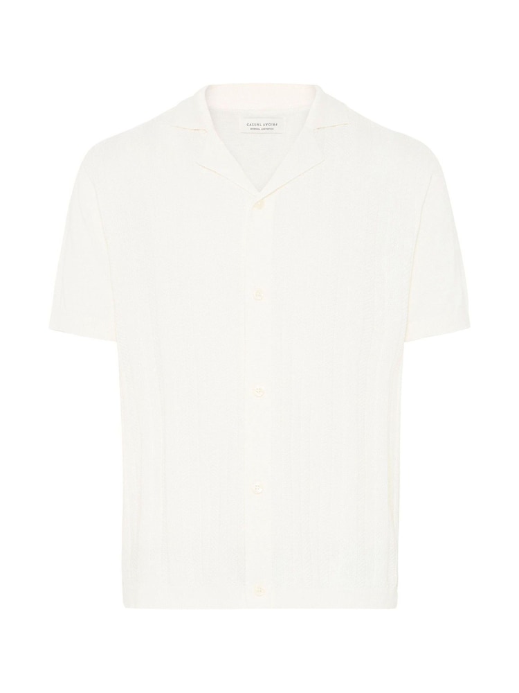 Casual Friday White Fillan Short Sleeve Knit Shirt - Image 5 of 5
