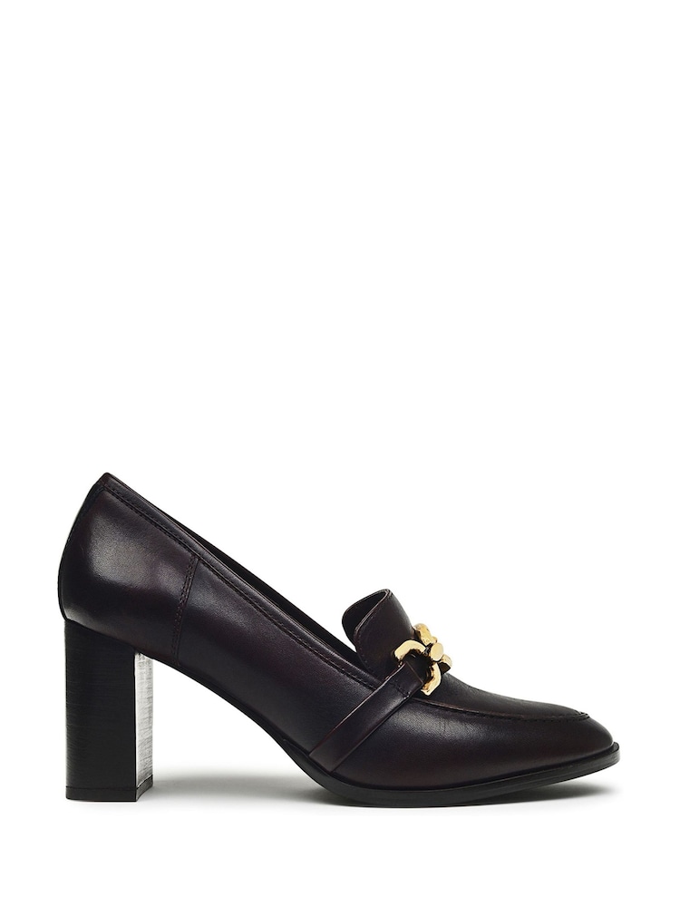 Radley London Red Cavendish Mews Chunky Chain Heeled Loafers - Image 1 of 3