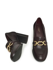 Radley London Red Cavendish Mews Chunky Chain Heeled Loafers - Image 2 of 3