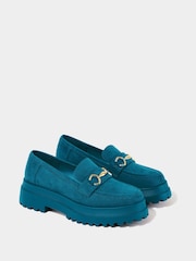 Joe Browns Blue Darcie Chunky Loafers - Image 3 of 4