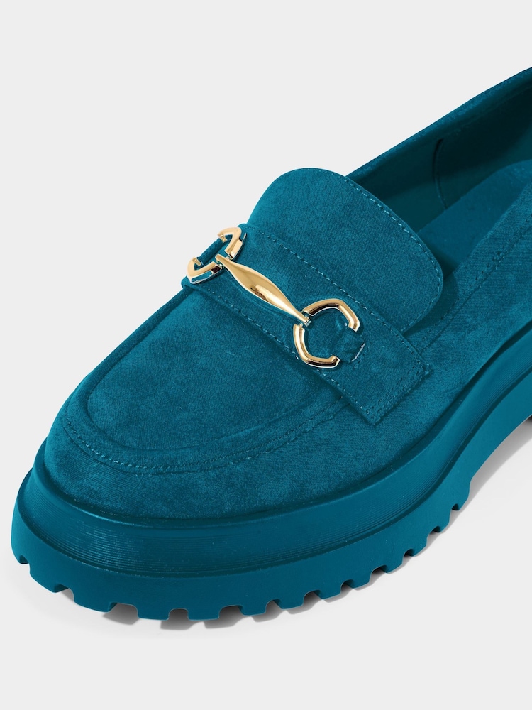 Joe Browns Blue Darcie Chunky Loafers - Image 4 of 4 Joe Browns Blue Darcie Chunky Loafers - Image 4 of 4