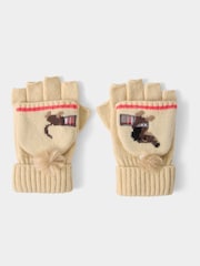 Joe Browns Cream Checked Out Sausage Gloves - Image 1 of 3