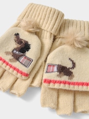 Joe Browns Cream Checked Out Sausage Gloves - Image 3 of 3
