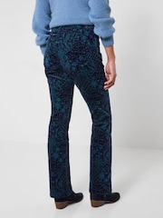 Joe Browns Blue Printed Moleskin Trousers - Image 3 of 5