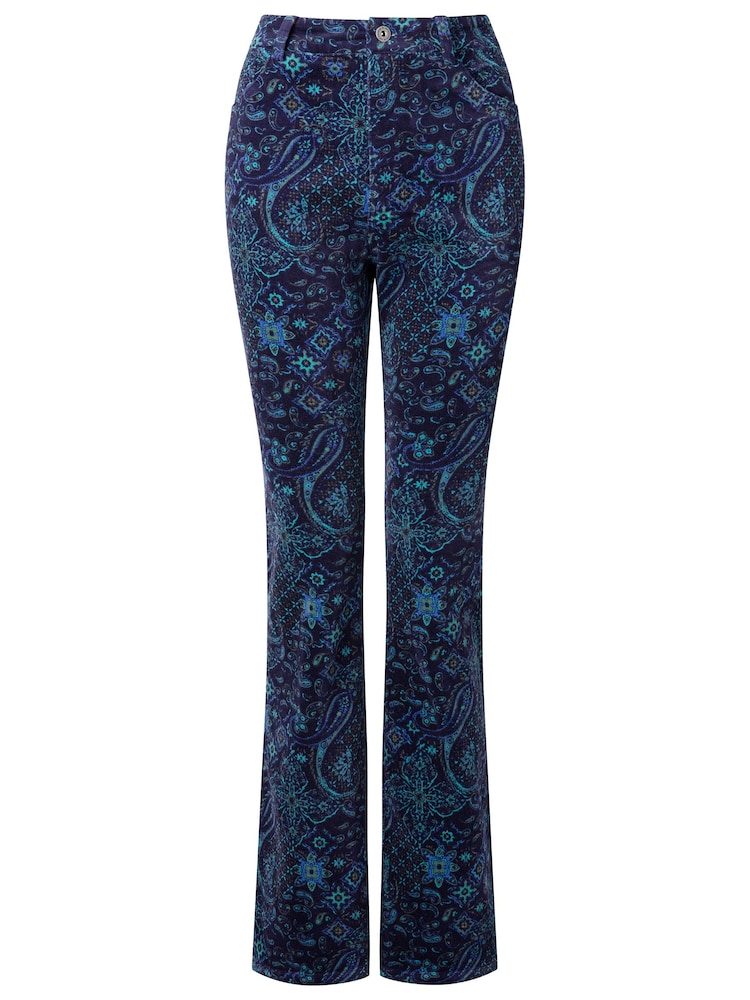 Joe Browns Blue Printed Moleskin Trousers - Image 5 of 5 Joe Browns Blue Printed Moleskin Trousers - Image 5 of 5