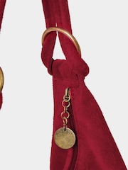 Joe Browns Red Hobo Suede Shoulder Bag - Image 3 of 3