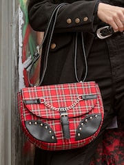 Joe Browns Red Checked Out Cross-Body Bag - Image 2 of 6