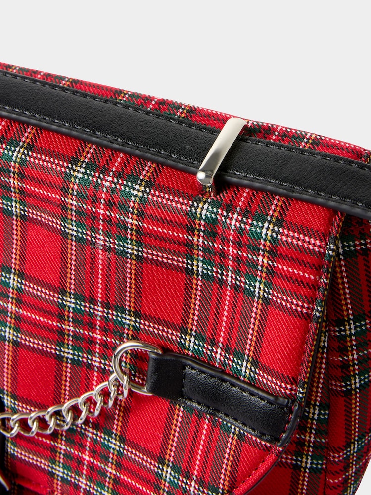 Joe Browns Red Checked Out Cross-Body Bag - Image 6 of 6 Joe Browns Red Checked Out Cross-Body Bag - Image 6 of 6
