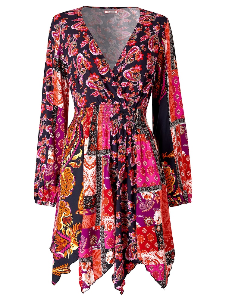 Joe Browns Red Paisley Print Asymmetric Tunic Top - Image 5 of 5 Joe Browns Red Paisley Print Asymmetric Tunic Top - Image 5 of 5