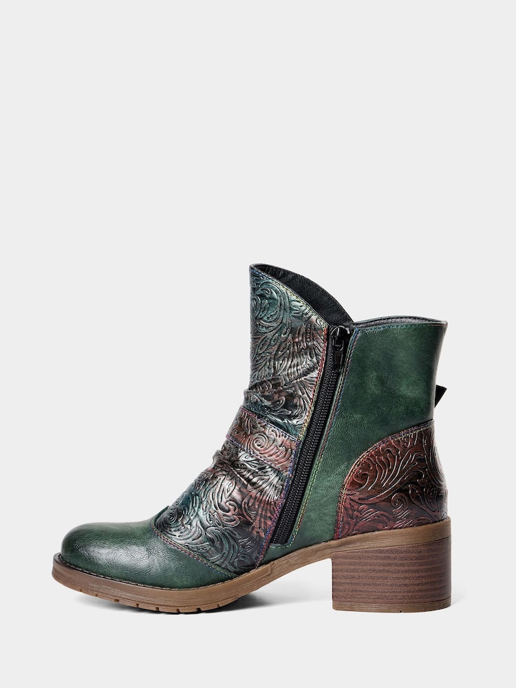 Joe Browns Green Renaissance Strappy Ankle Boots - Image 2 of 6 Joe Browns Green Renaissance Strappy Ankle Boots - Image 2 of 6